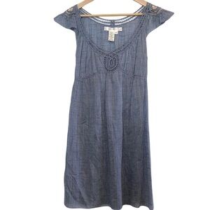 🌈 6/$60, Max Studio, Cap Sleeved, Mini Dress, Chambray Blue, Medium